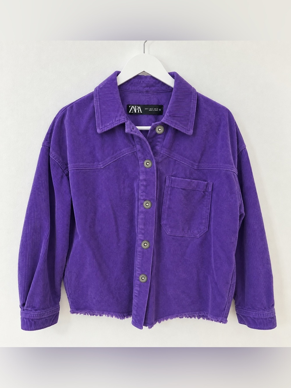 Zara corduroy purple shacket